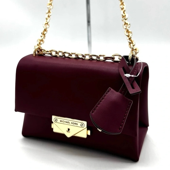 Michael Kors Cece Small Shoulder Bag Dark Cherry (NWT) - Picture 1 of 13